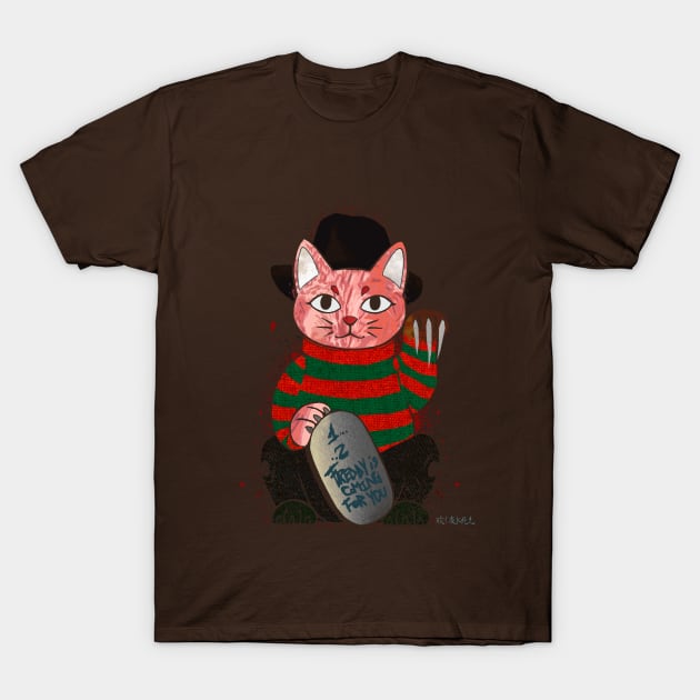 MANEKI NEKO COMING TO YOU PARODY HORROR HALLOWEEN 2019 T-Shirt by miskel